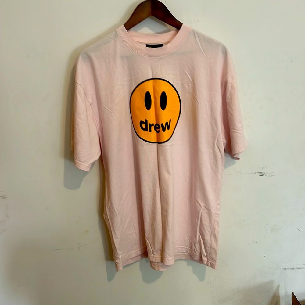 Drew House Mascot Tee in Light Pink Mauve size medium Oversized Fit Tee